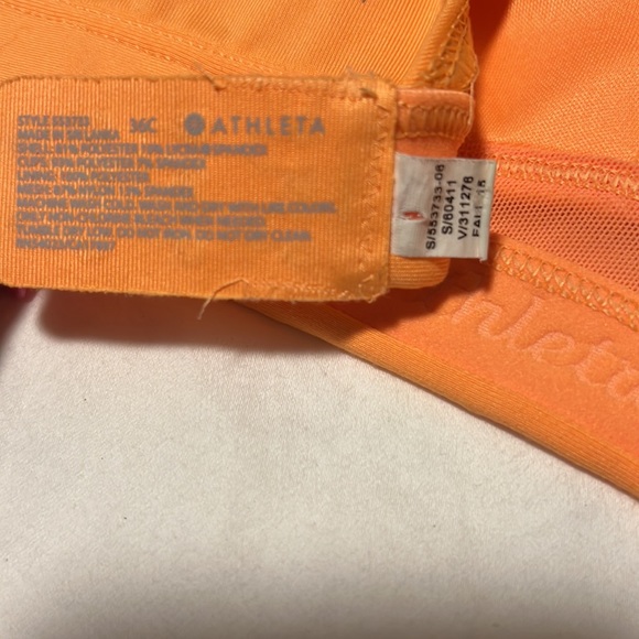Athleta HullaBRAloo! Sports Bra Racerback 36C Goldenrod Orange FreeSH - Picture 4 of 5